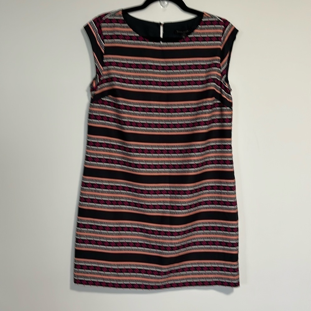 Banana Republic Cap Sleeve Dress NWT Black, Coral and White Size 10